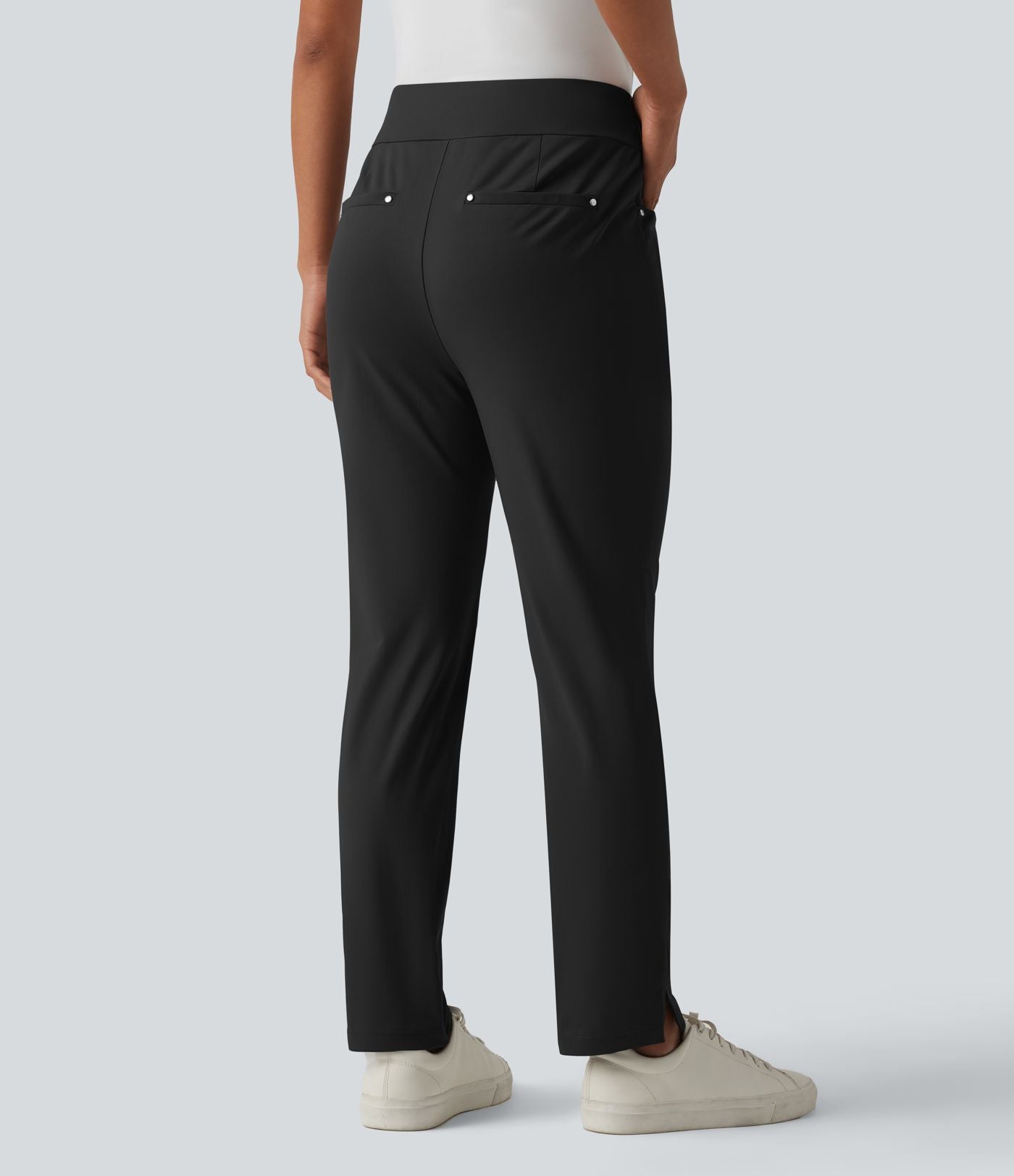 Pantalon de golf fuselé taille haute avec poches