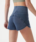 Short en jean casual moulant taille haute Halara Flex™ à ourlet incurvé avec poches