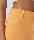 Jean bootcut 7/8 décontracté coloré à poches taille haute Halara Flex™