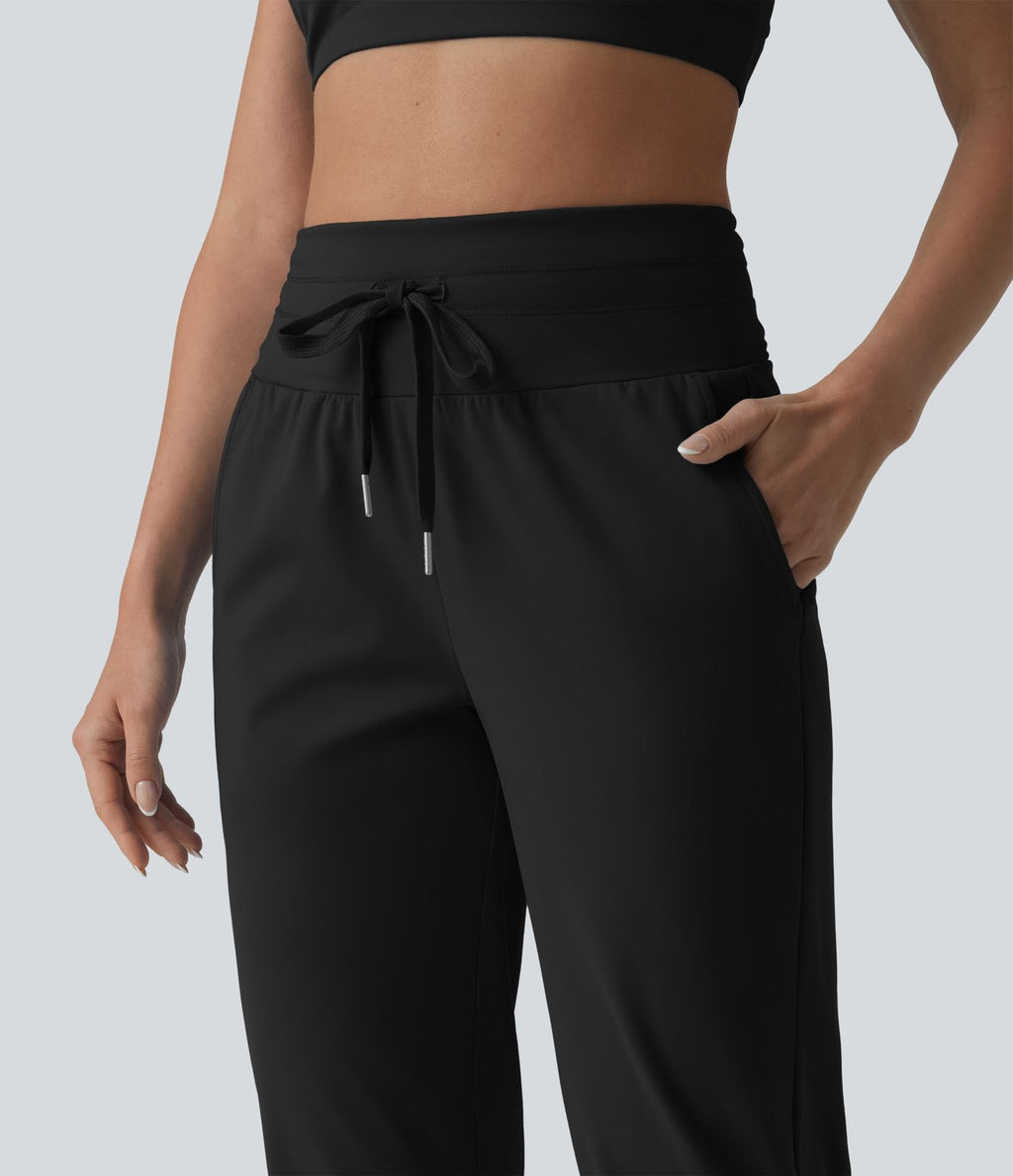 Jogging corsaire de yoga SoftlyZero™ Plush taille haute ventre plat avec cordon de serrage et poches