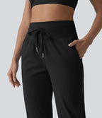 Jogging corsaire de yoga SoftlyZero™ Plush taille haute ventre plat avec cordon de serrage et poches