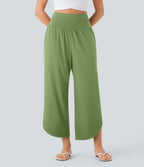 Pantalon fluide resort Breezeful™ à séchage rapide, coupe fendue et effet ventre plat