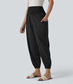 Jogging Breezeful™ taille ultra haute froncé, séchage rapide, avec poches