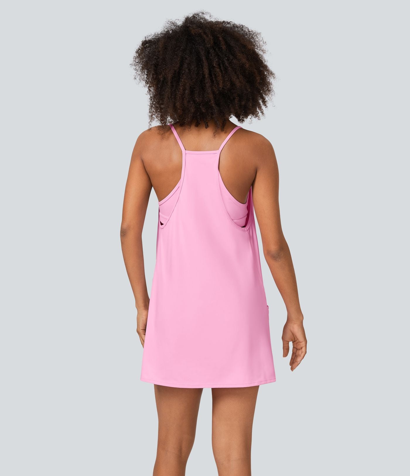 Robe Sport 2 en 1 avec Soutien-Gorge Intégré Dos Nageur Poches Latérales et Coupe Mini