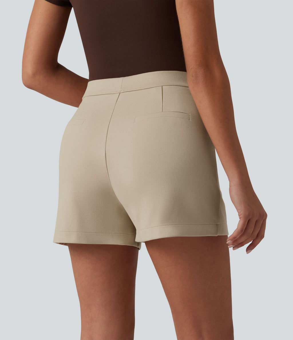 Short tailleur taille haute 7,5 cm avec poches