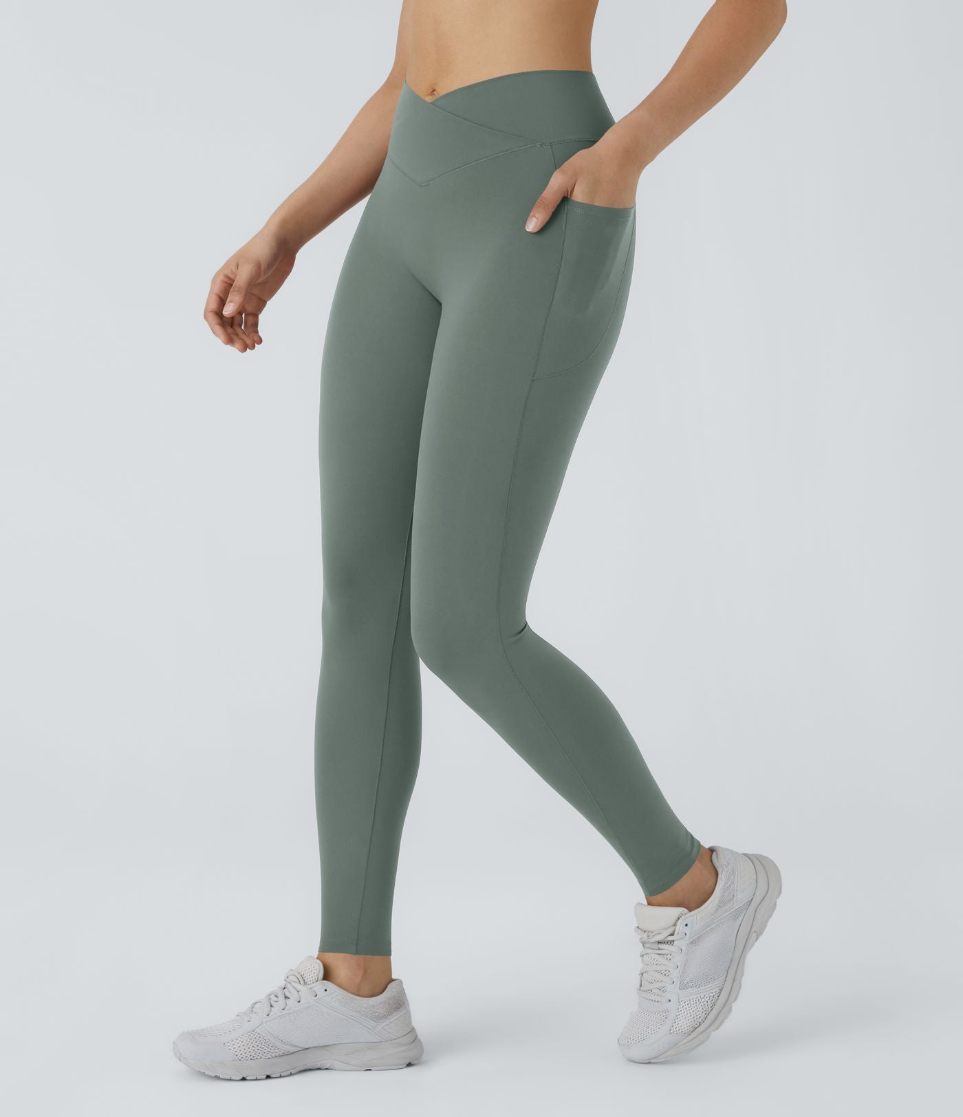 Patitoff™ 2.0 Legging Yoga Résistant Poils d'Animaux Taille Haute Croisée Poches Latérales