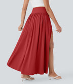 Jupe maxi fluide 2-en-1 gainante taille haute à séchage rapide Breezeful™