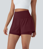 Short de yoga 2-en-1 SoftlyZero™ Airy taille très haute effet frais InstantCool 12,5 cm avec poches