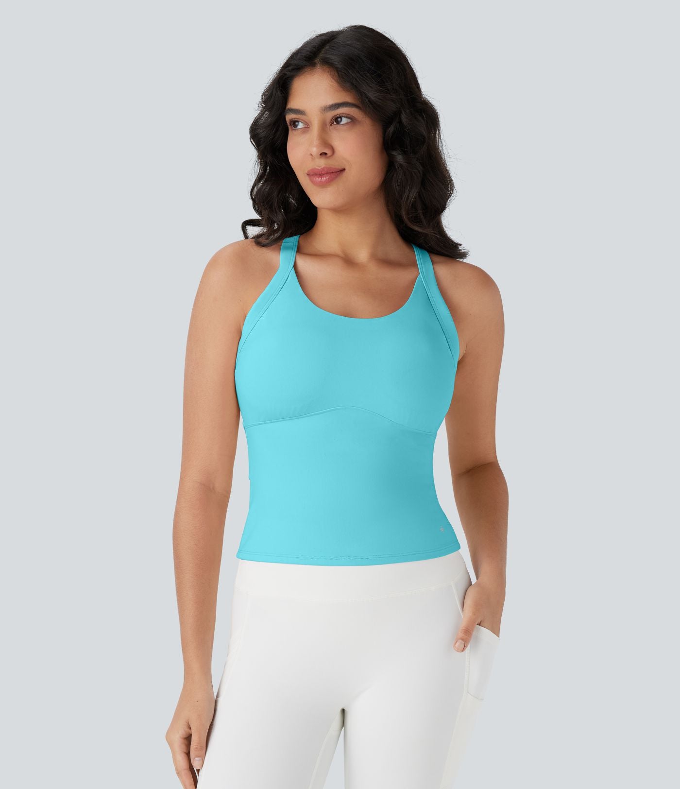 Débardeur yoga SoftlyZero™ Plush à découpes E-G