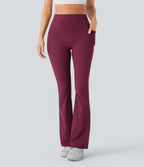 Pantalon de yoga à coupe bootcut gainant galbant taille haute avec effet scrunch et poches Halara UltraSculpt™