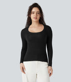Pull col U manches longues