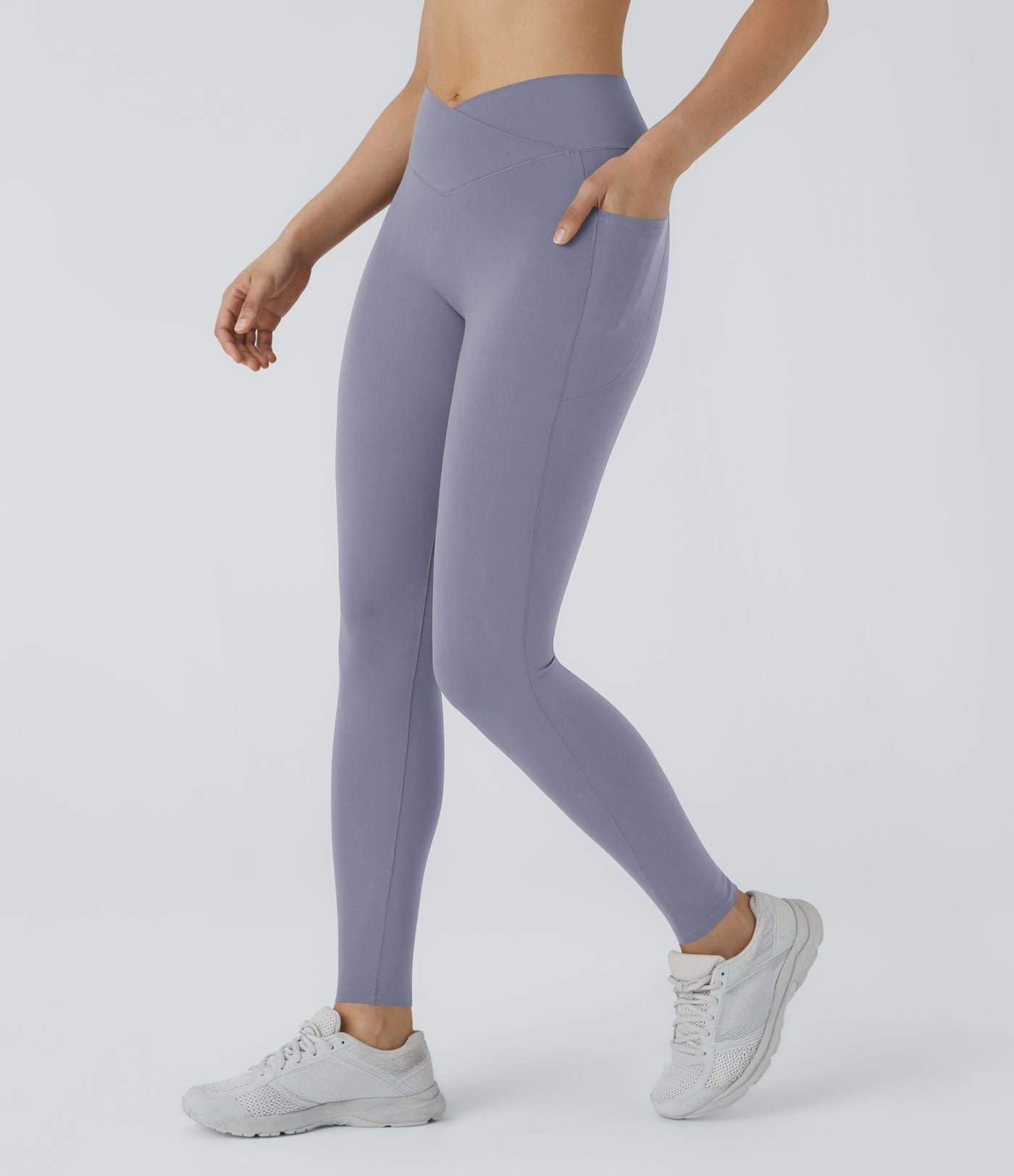 Patitoff™ 2.0 Legging Yoga Résistant Poils d'Animaux Taille Haute Croisée Poches Latérales