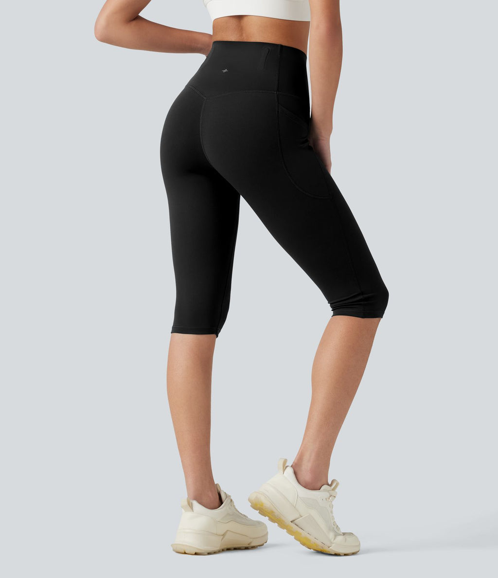 Legging corsaire de sport gainant Halara UltraSculpt™ taille haute, anti-roulis et gainant, avec poches