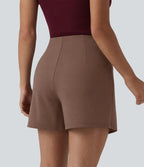 Jupe-short mini tailleur taille haute infroissable longueur rallongée