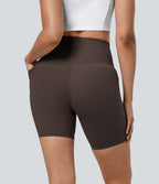 Short cycliste 17,5 cm d'entraînement gainant taille haute avec poches Halara UltraSculpt™