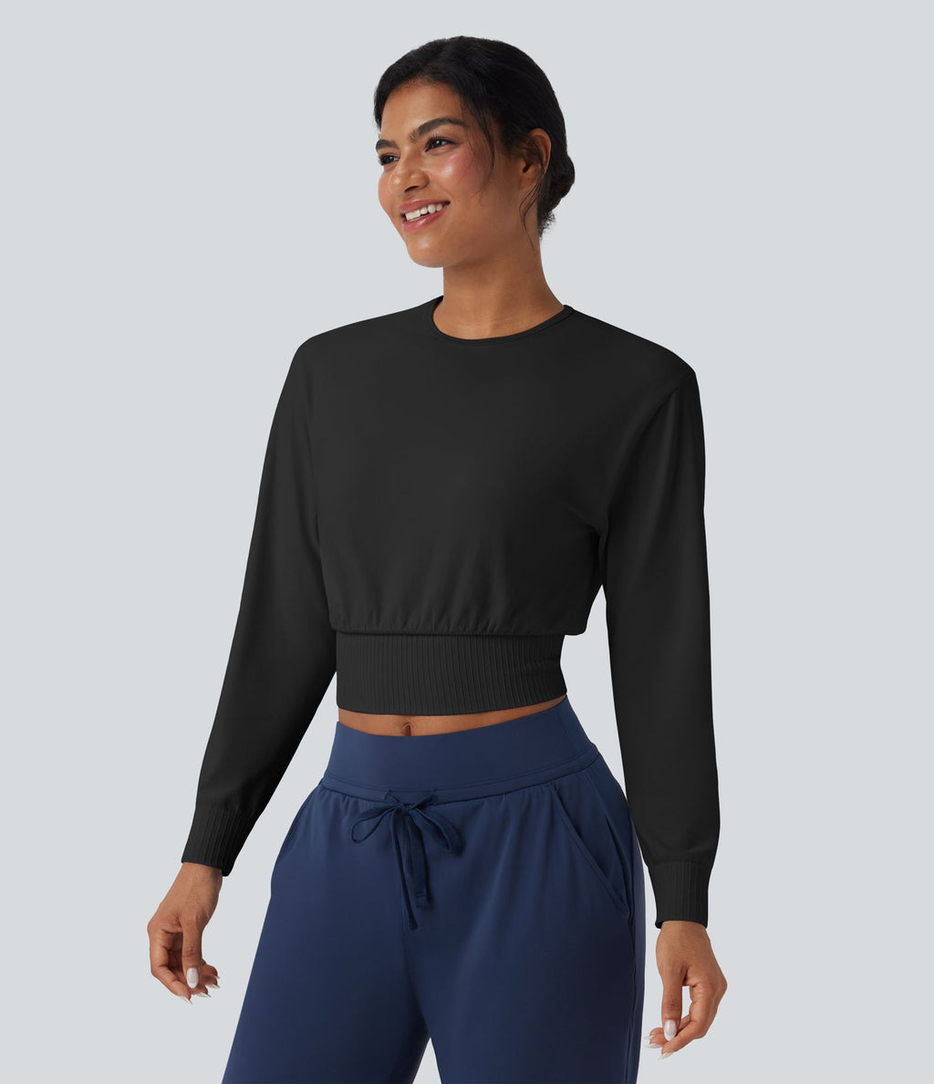 Haut de sport col rond à manches longues sans couture OneForm Seamless Flow