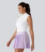 Haut de sport golf SoftlyZero™ Airy sans manches col cheminée avec nœud effet frais InstantCool, protection solaire UPF50+