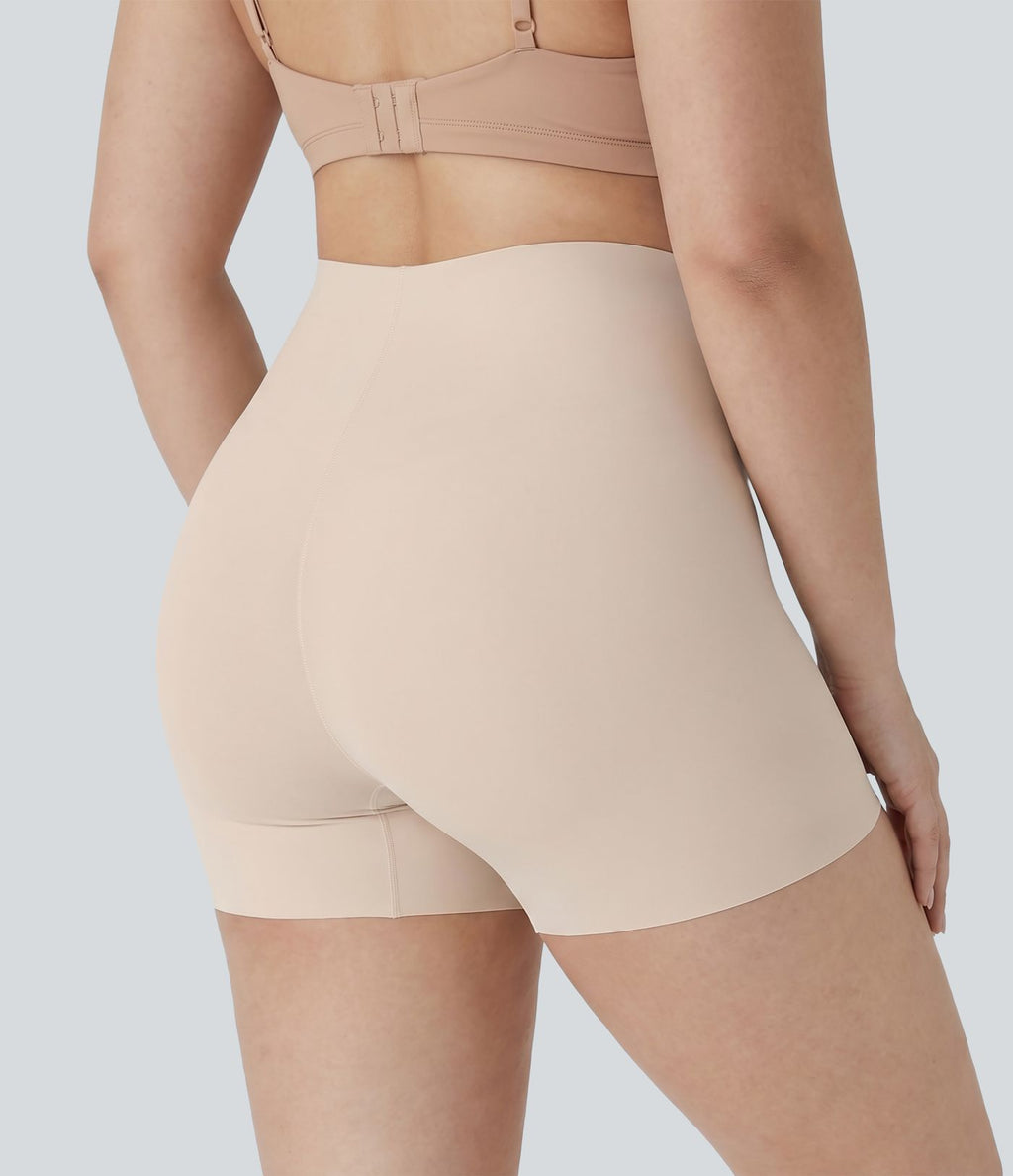 Short boyleg grande taille taille haute, très extensible et lisse, pour la détente