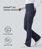 Patitoff™ 2.0 Pantalon casual évasé taille haute gainant anti-poils d'animaux avec poches