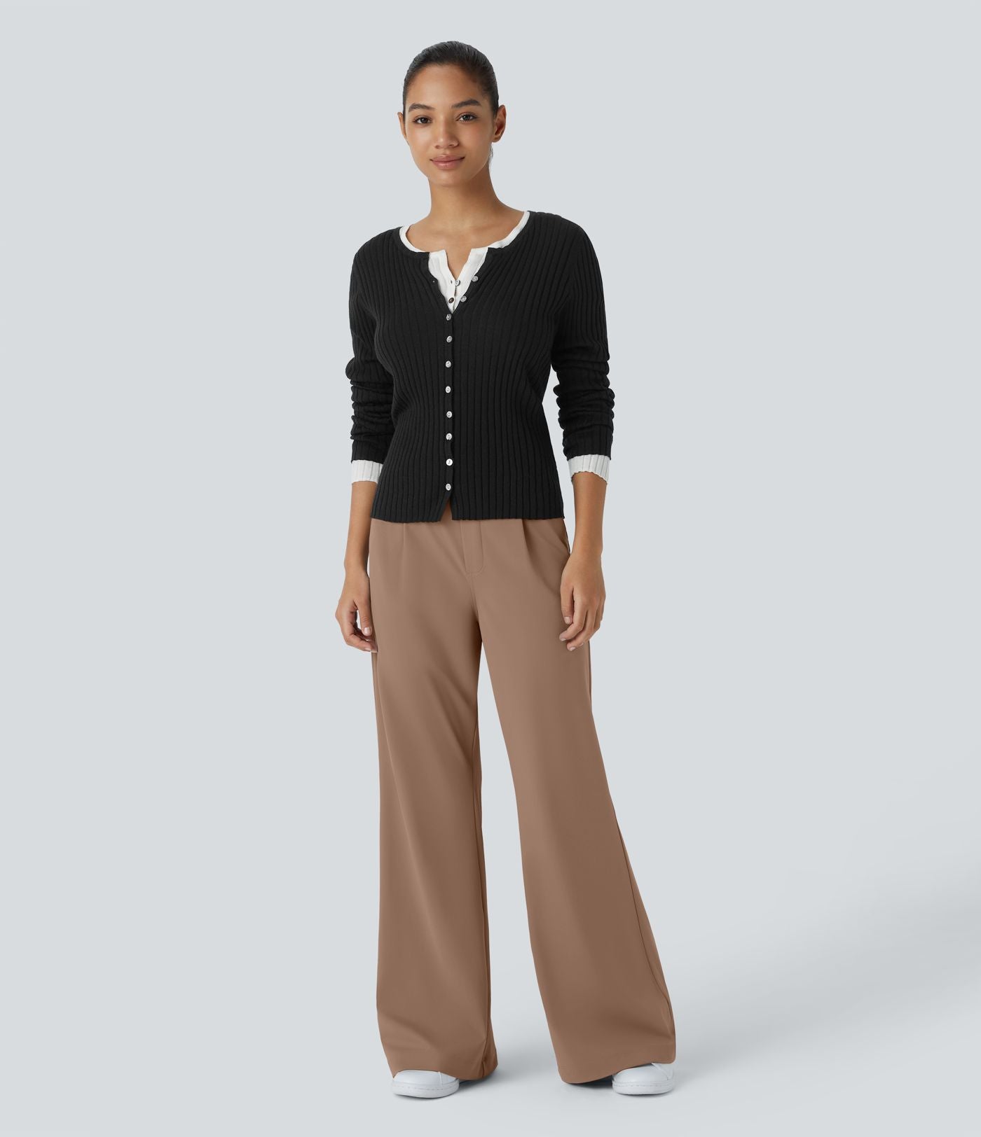 Pantalon tailleur évasé taille haute Halara Flex™ DayStretch avec poches