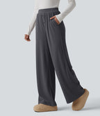 Pantalon de détente taille haute avec poches