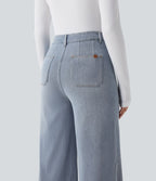 Halara Flex™ Jean large décontracté taille haute gainant avec poches