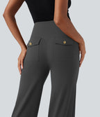 Pantalon de travail droit gainant taille haute avec poches Halara UltraSculpt™