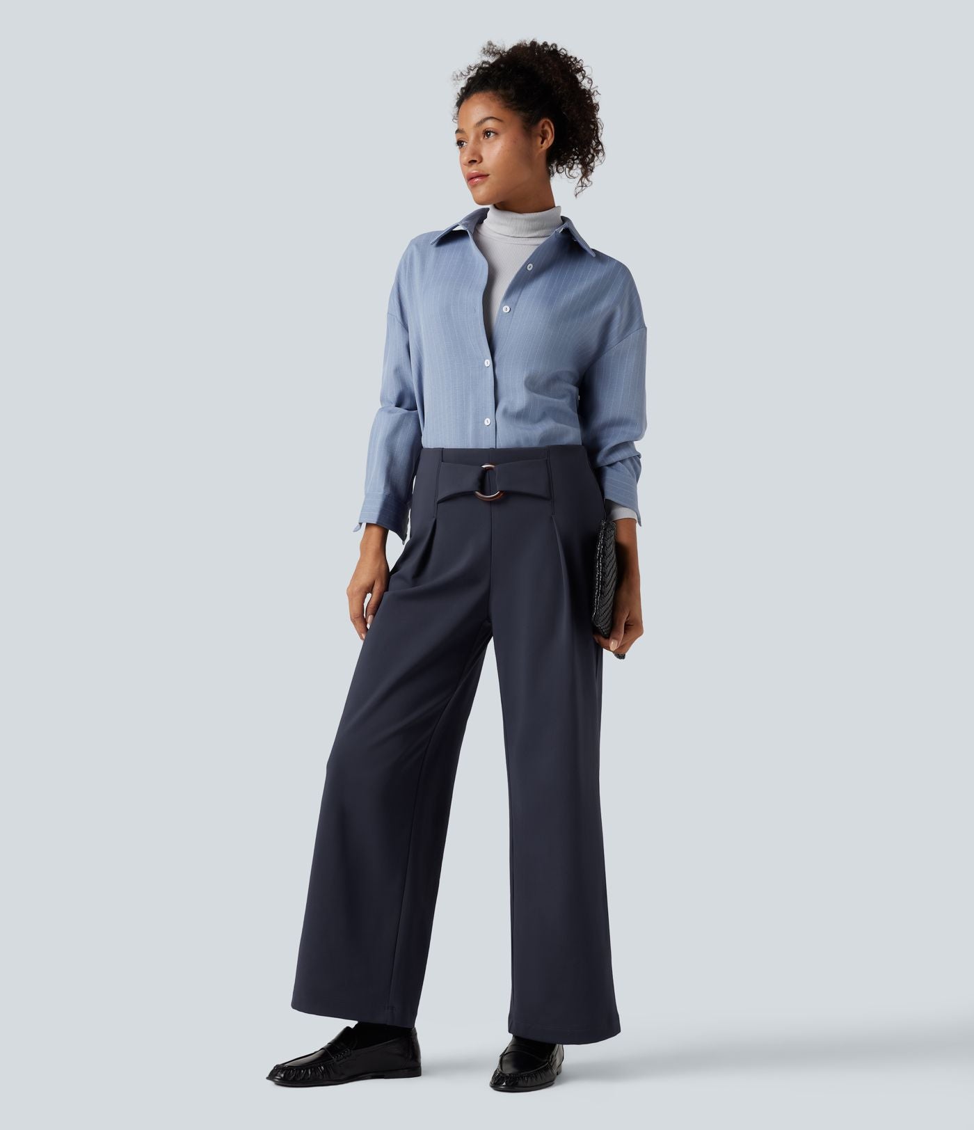 Pantalon tailleur thermique SoftlyZero™ Plush coupe droite taille mi-haute avec poches