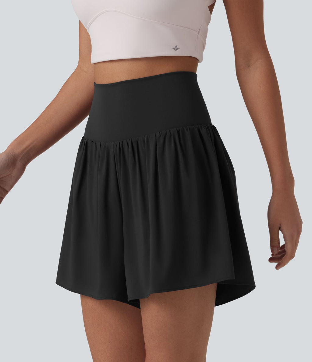 Short de running 2-en-1 taille haute 12,5 cm avec poches