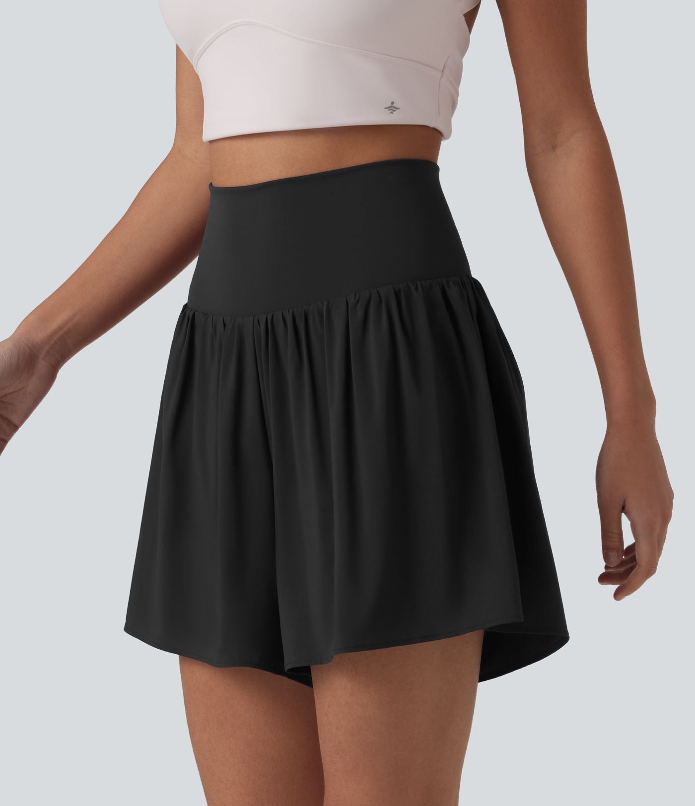 Short de running 2-en-1 taille haute 12,5 cm avec poches