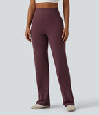 Pantalon droit décontracté gainant à séchage rapide effet frais InstantCool taille haute avec poches