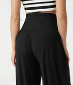 Jogging décontracté côtelé ventre plat, taille haute, très extensible, à poches