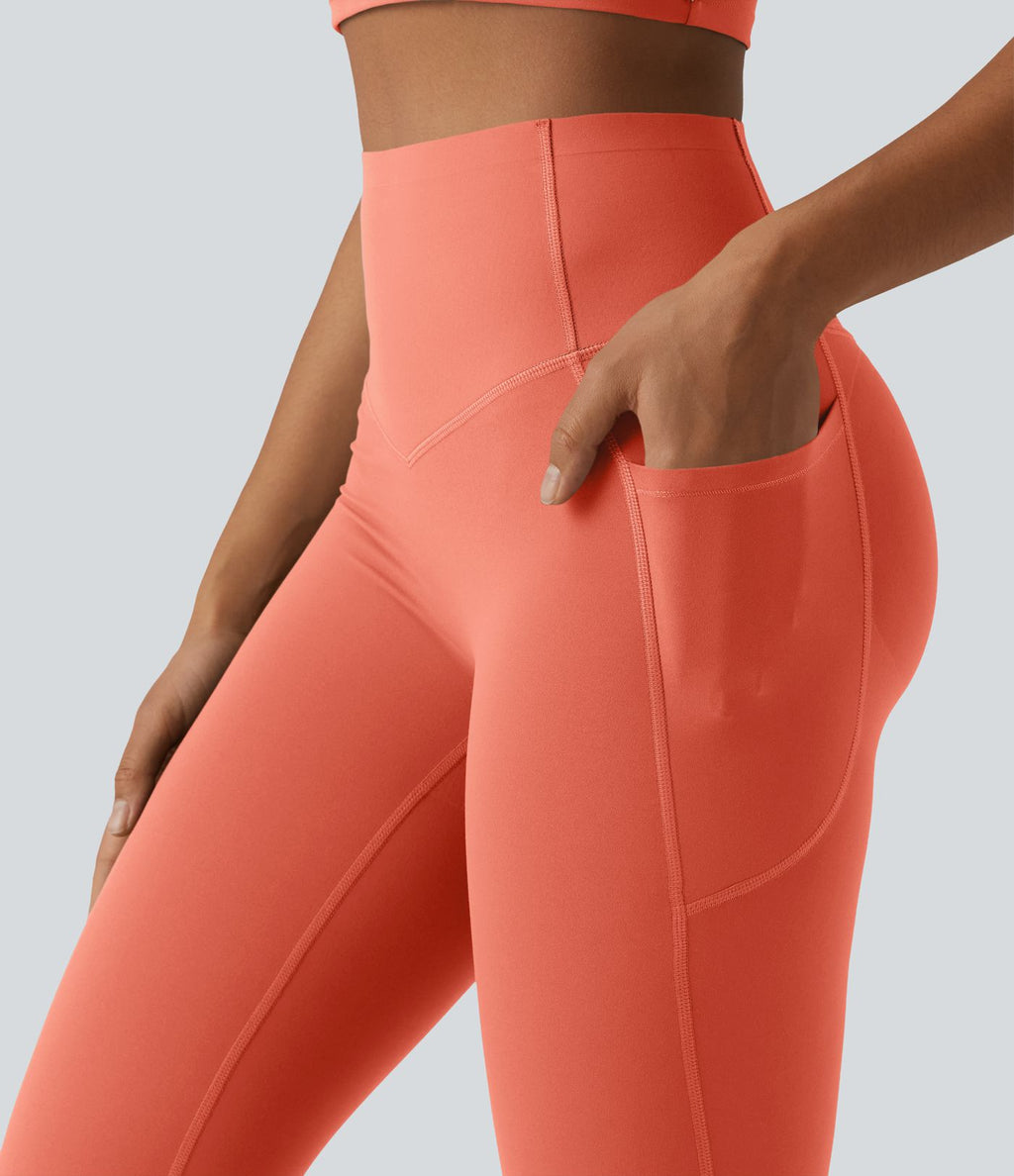 Legging de yoga bootcut Halara UltraSculpt™ taille haute push-up gainant avec poches