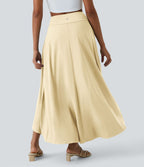 Jupe Longue Casual Breezeful™ Taille Haute à Volants 2en1 Fluide Sèchement Rapide Quotidien Maxi