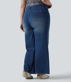 Halara Flex™ Jean large casual grande taille taille haute ventre plat avec poches