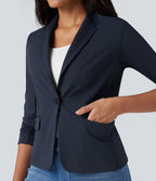 Blazer de travail col cranté à manches longues DayStretch avec poches