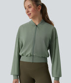 Veste bomber yoga mesh manches longues