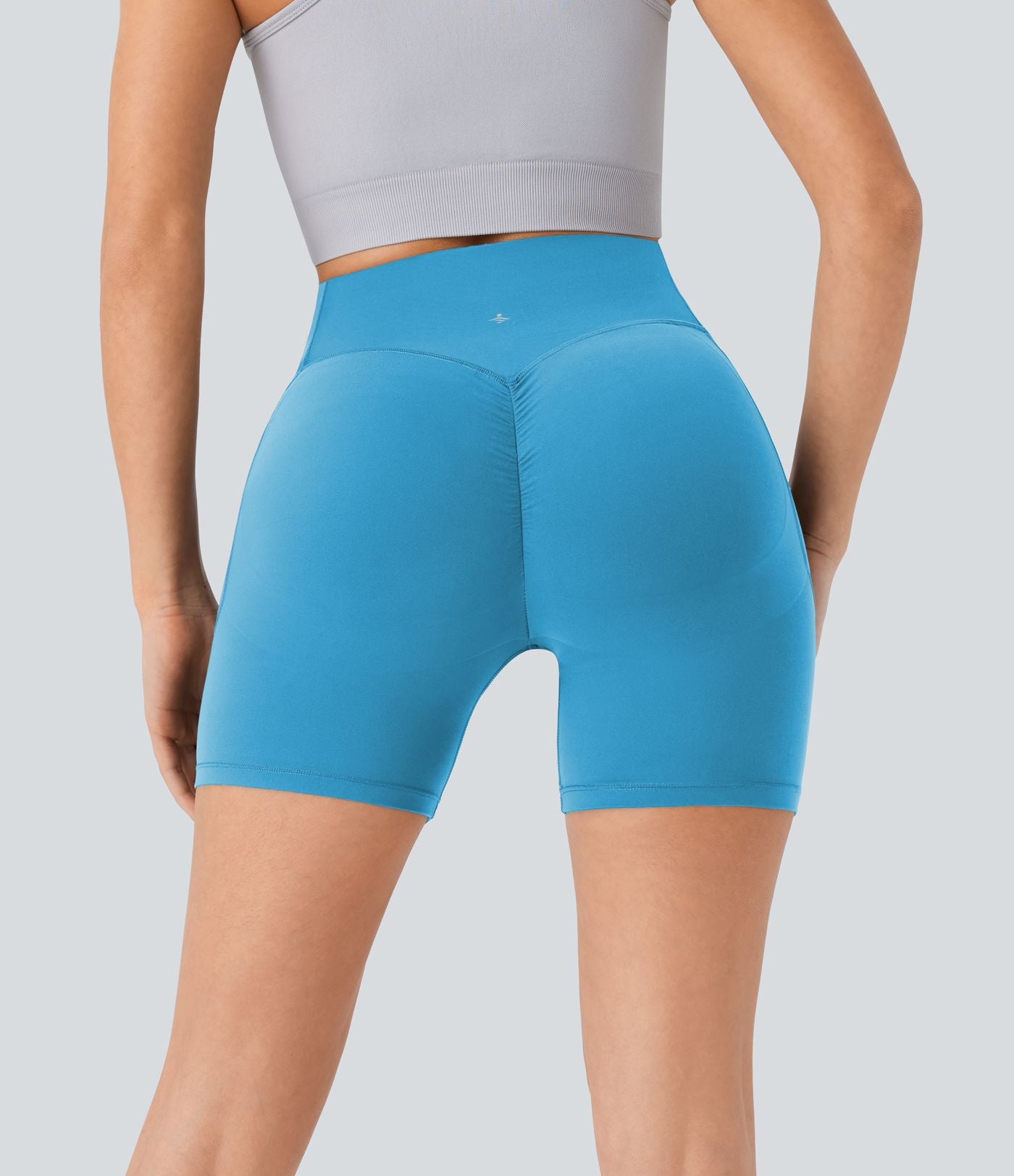 Short cycliste 12,5 cm d'entraînement gainant galbant taille haute avec effet scrunch et poches Halara UltraSculpt™