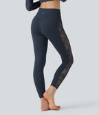 Legging de yoga gainant taille haute avec dentelle contrastée et poche Halara UltraSculpt™