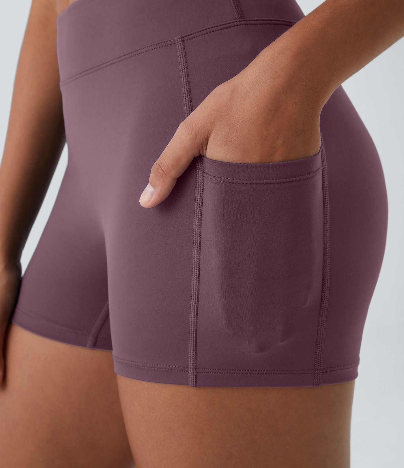 Short de yoga SoftlyZero™ Airy 8,8 cm taille haute poches latérales uni effet frais InstantCool