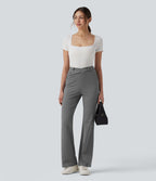 Pantalon tailleur Halara Flex™ évasé asymétrique taille haute avec poches