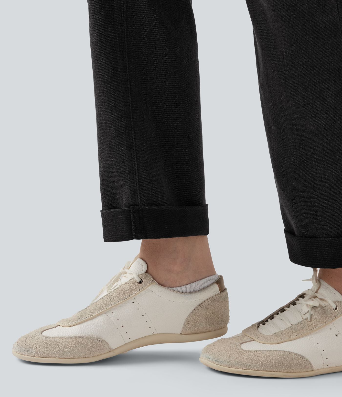 Jean décontracté Halara Flex™ ajusté taille haute ourlet retroussé avec poches