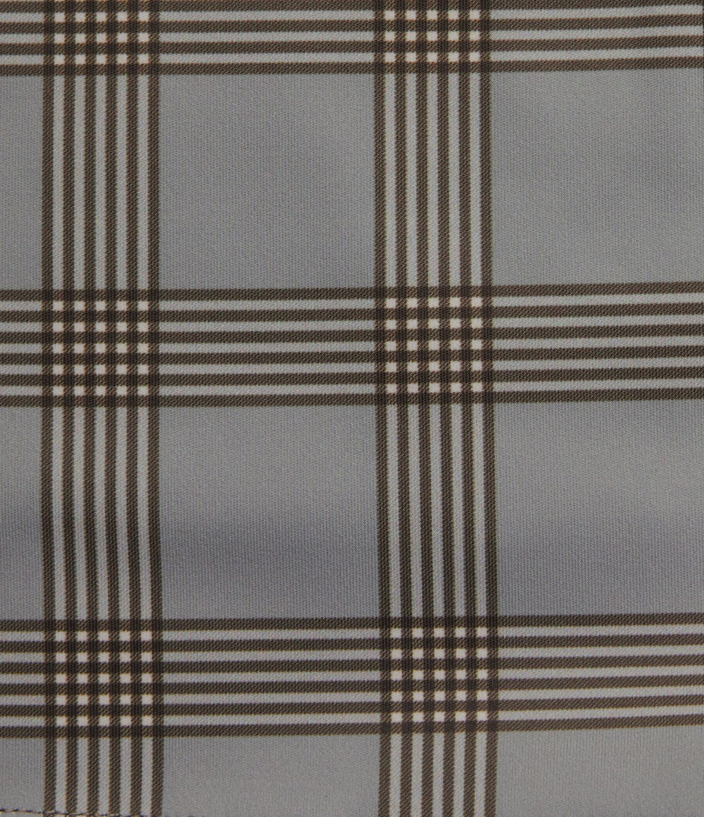 Short tailleur droit à carreaux taille haute avec poches