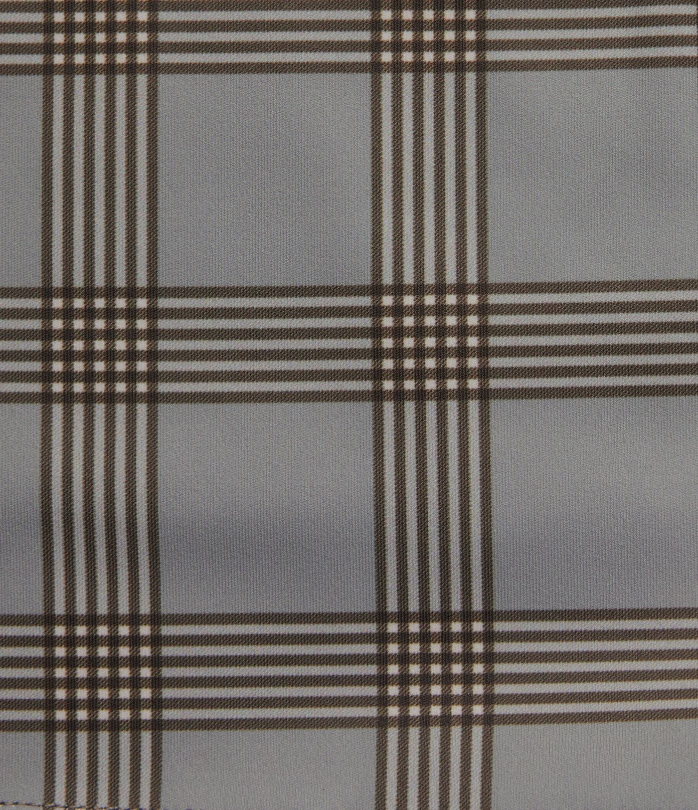 Short tailleur droit à carreaux taille haute avec poches