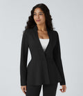 Veste péplum de travail col en V avec un bouton
