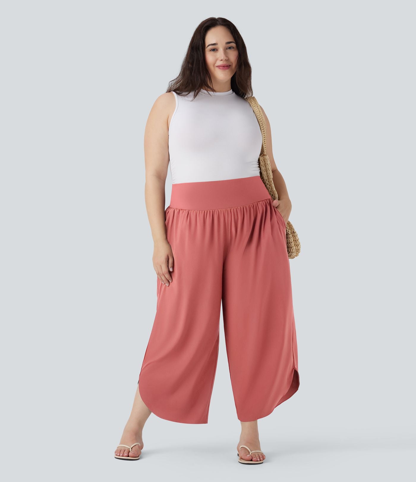 Pantalon tailleur gainant taille haute avec poches Halara Flex™