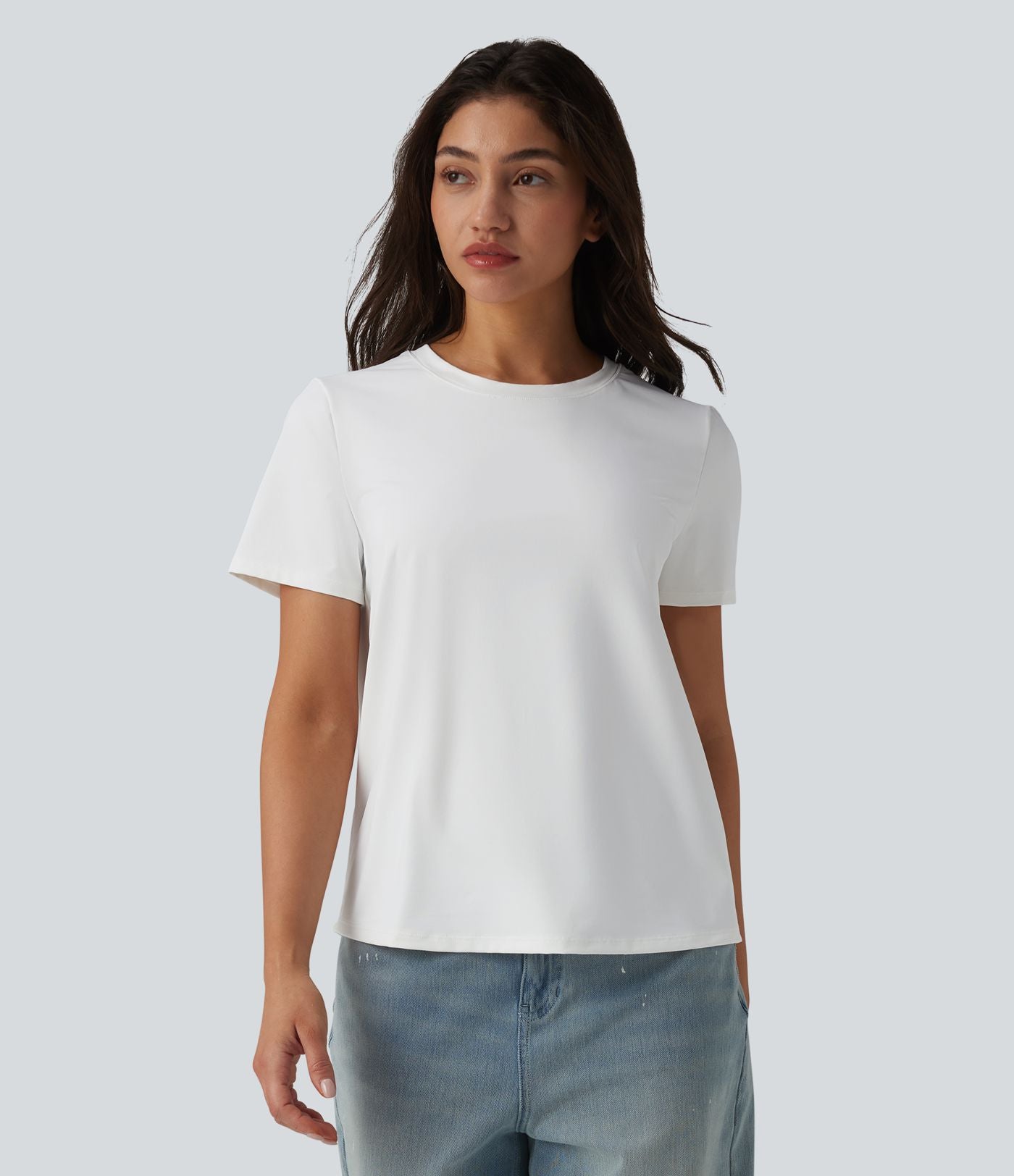 T-shirt casual col rond à manches courtes – UPF 40+