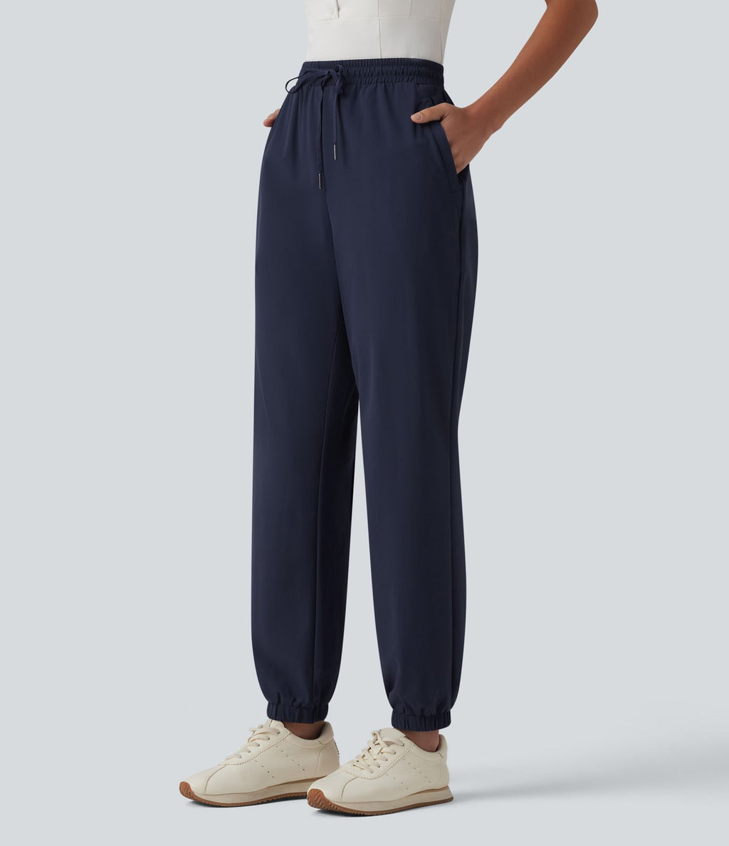 Jogging de golf taille mi-haute à séchage rapide effet frais InstantCool avec cordon de serrage et poches, protection solaire UPF40+
