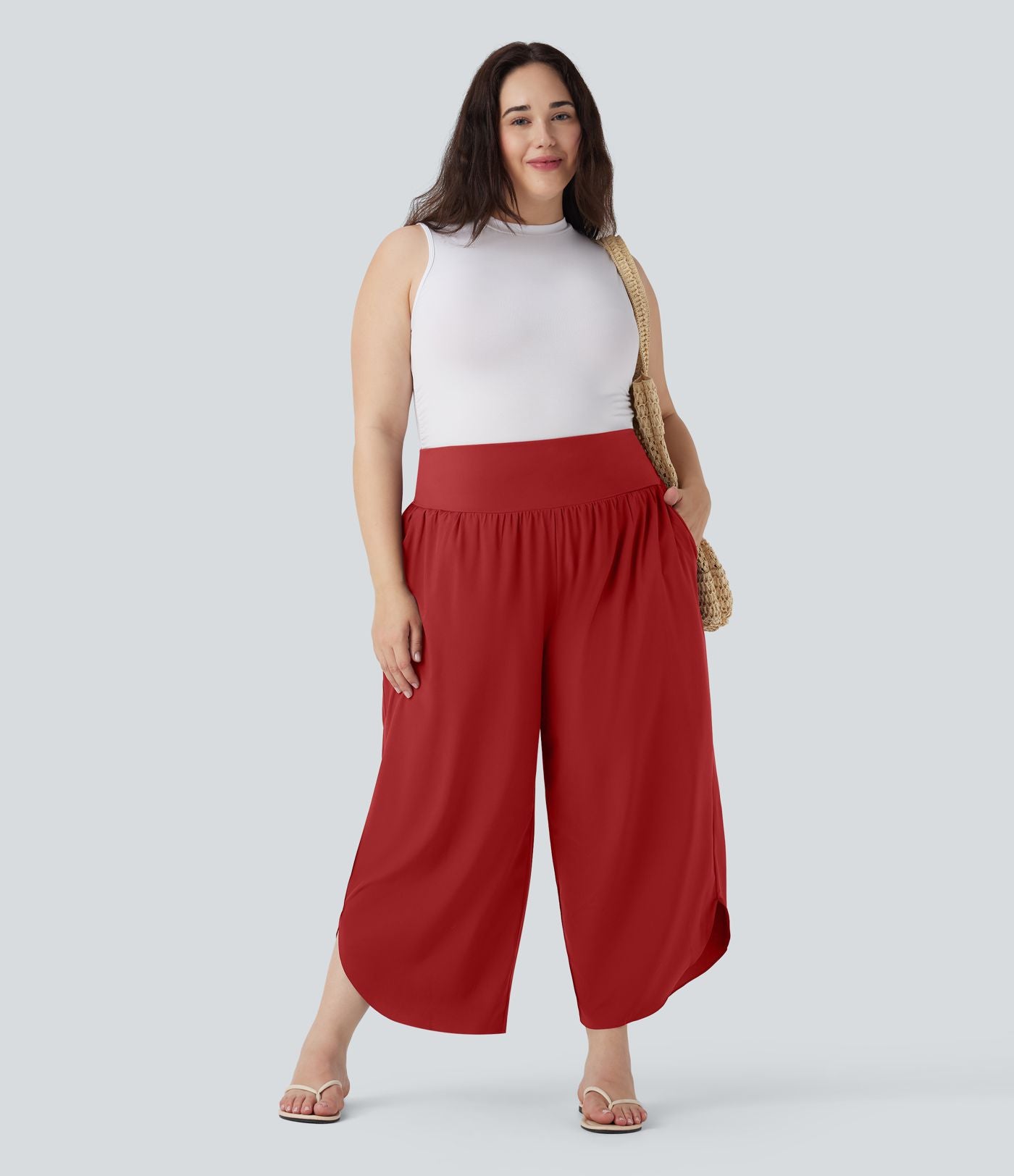 Pantalon tailleur gainant taille haute avec poches Halara Flex™
