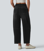 Jean Barrel 7/8 taille basse Halara Flex™ avec poches zippées